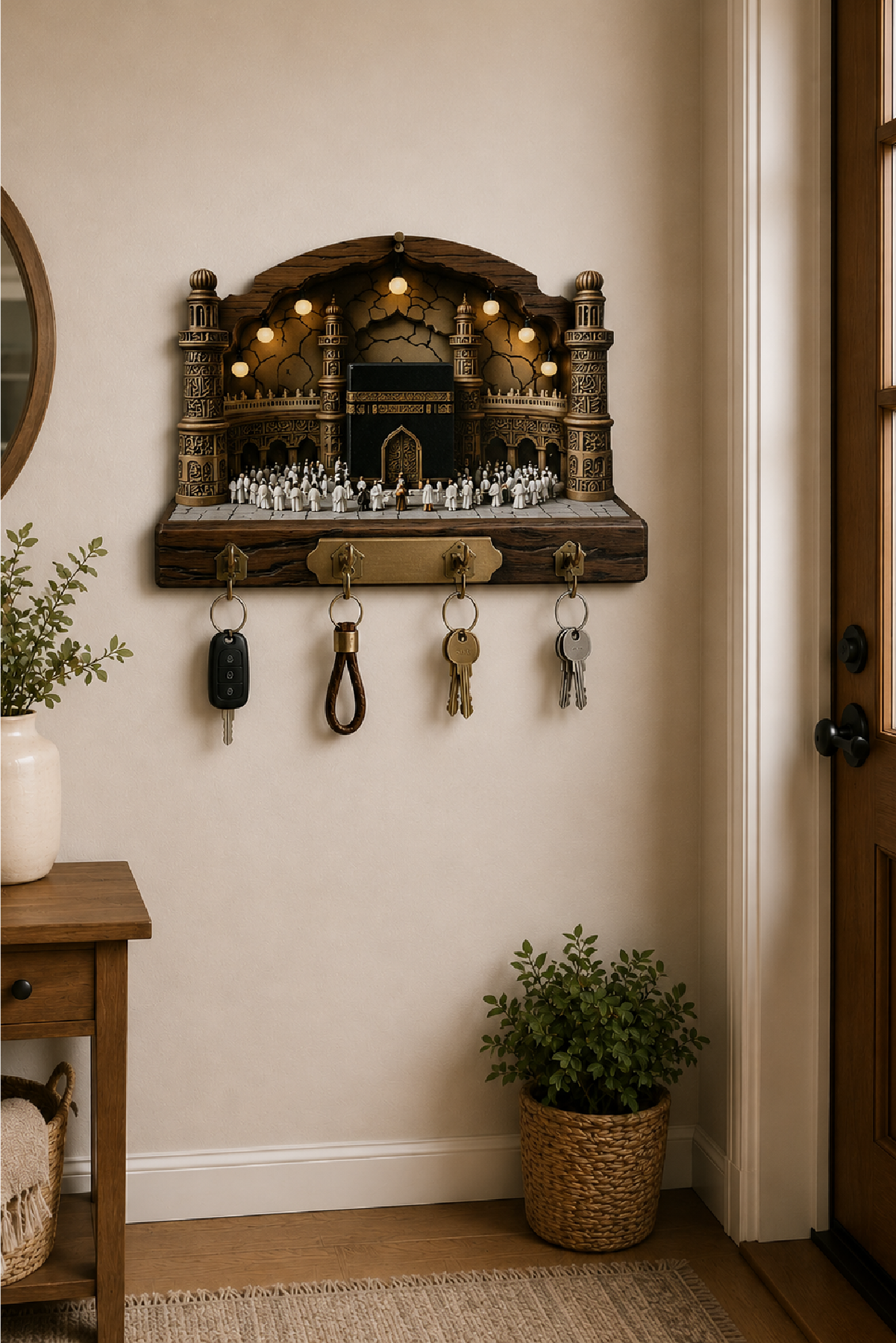 Kabe ve Osmanlı Motifli Dekoratif Duvar Askılı Anahtarlık