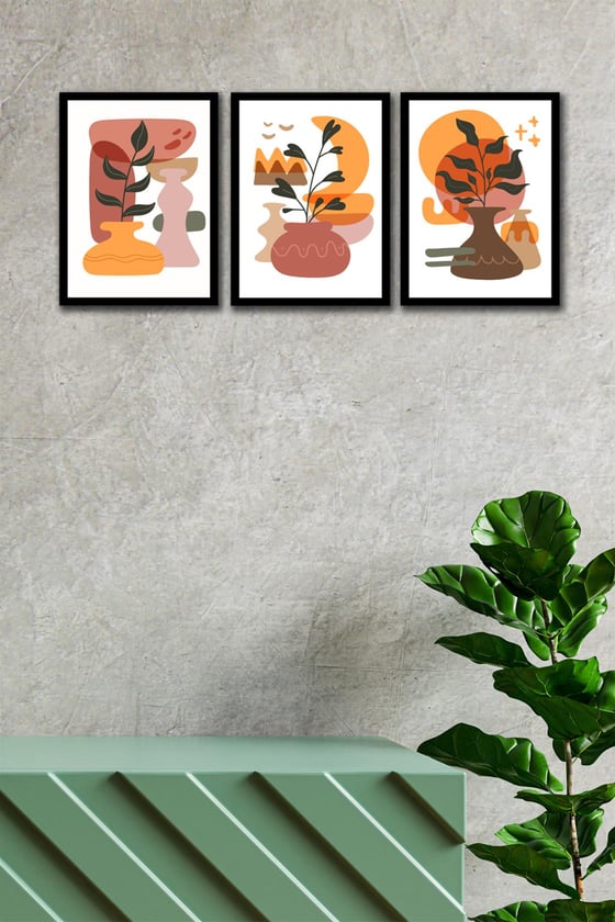 3 Parça Bohem Tarzda Tablo Seti