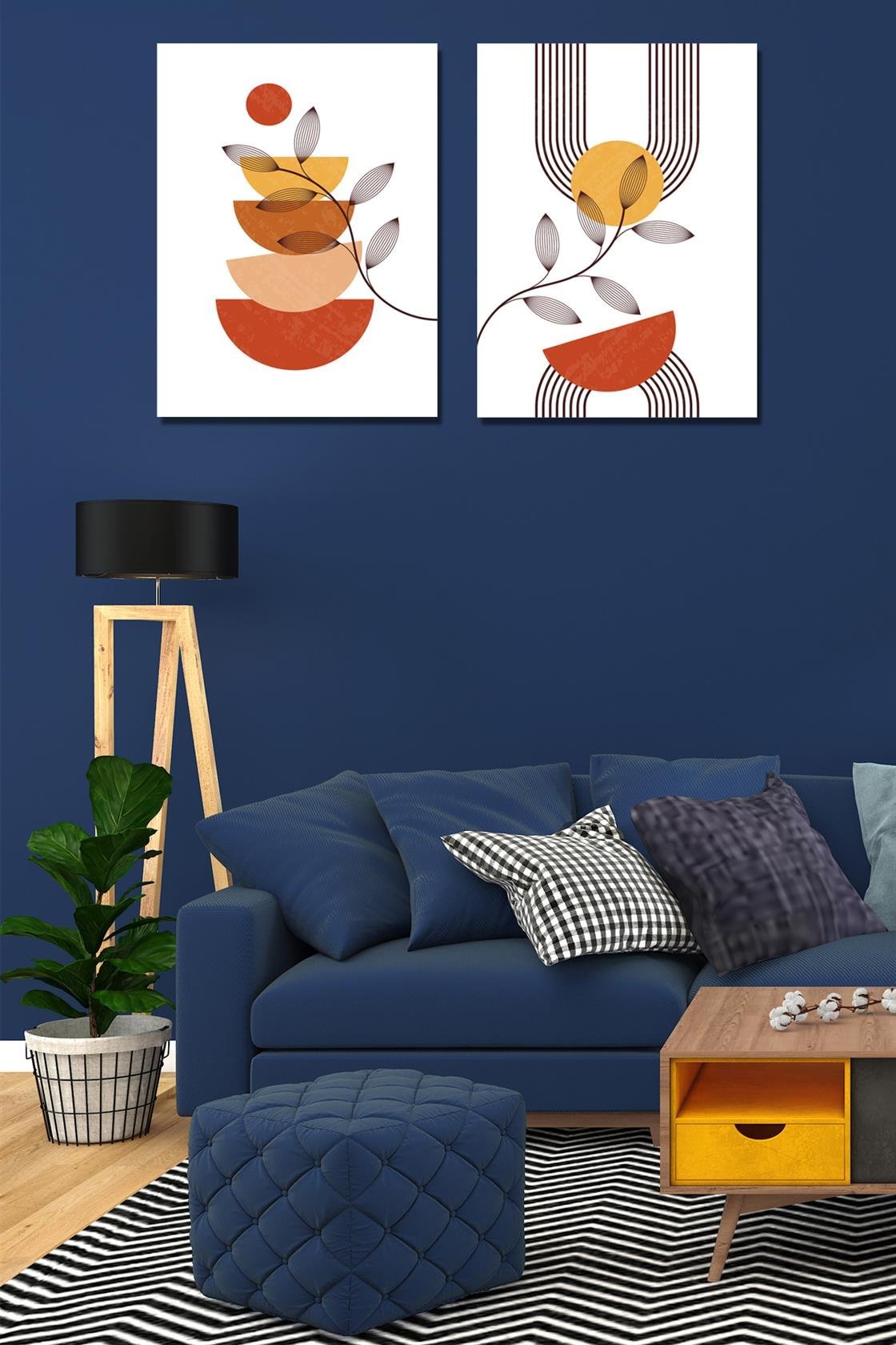 Boho tarzında 2'li tablo seti