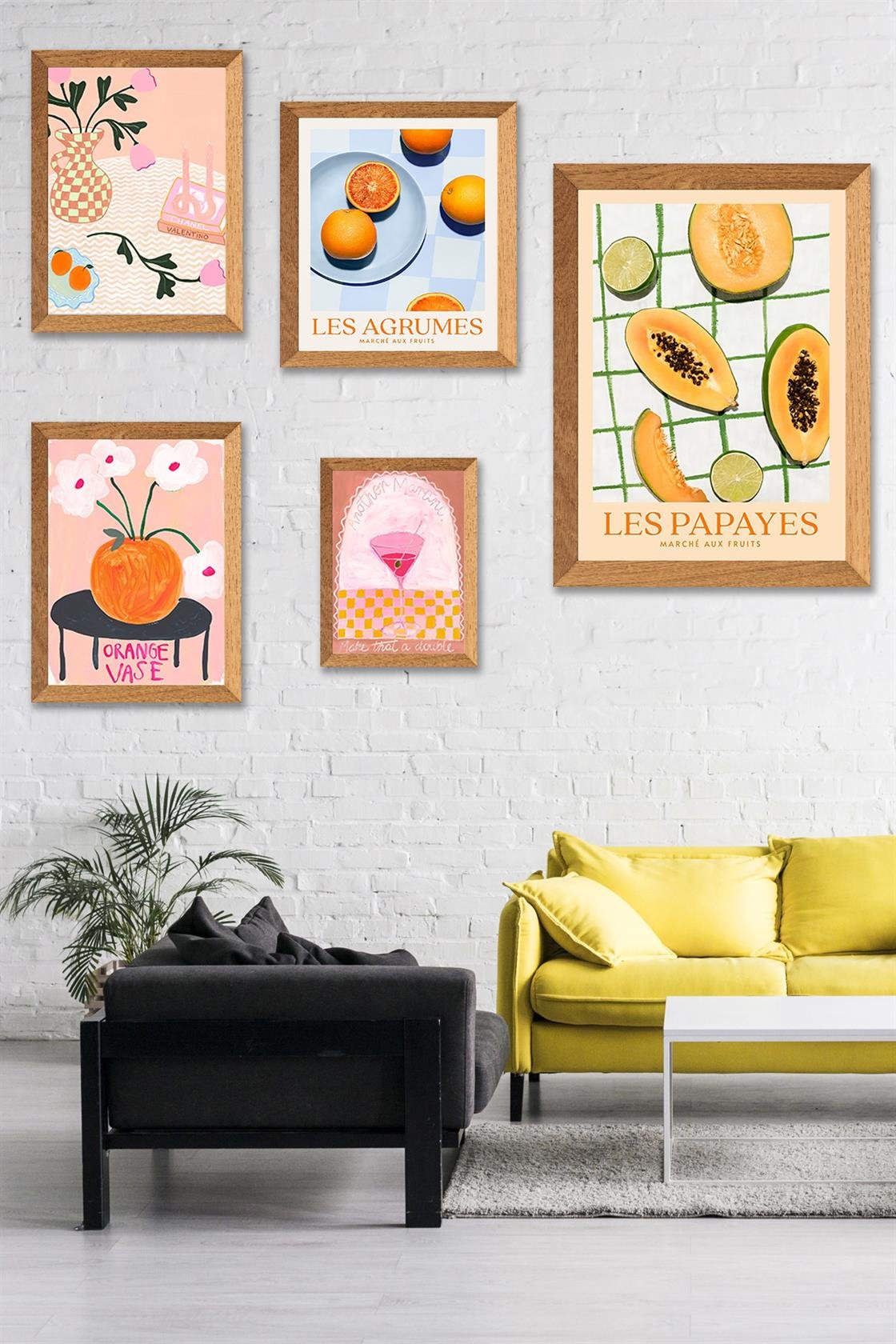 Orange Vase Wall Decor
