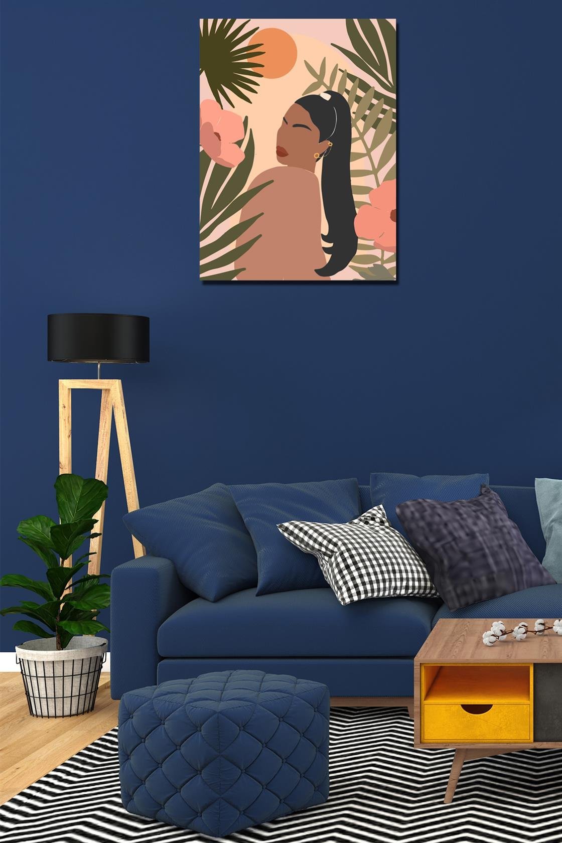 Botanik kadın portre 30x40 tablo