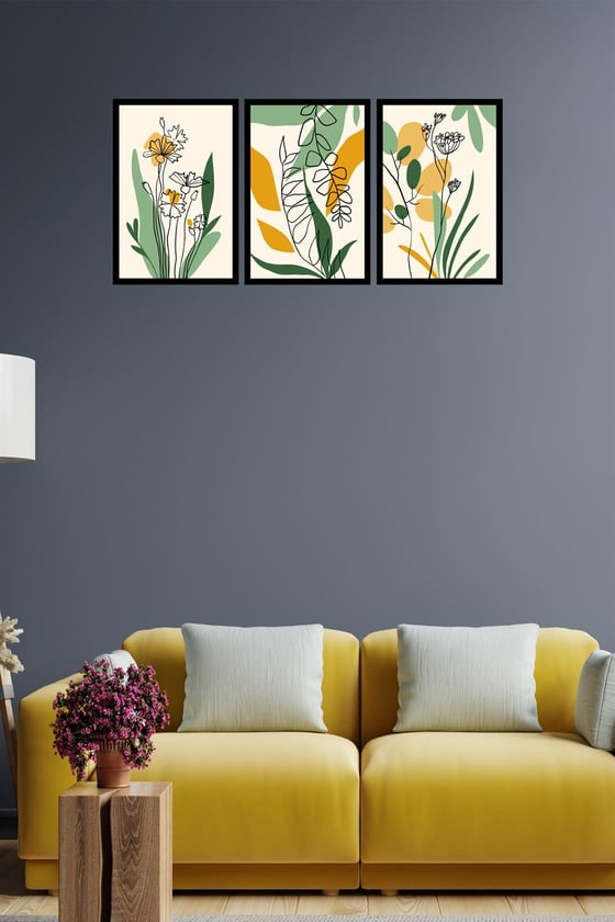 3 Parça Bohem Tarzı Sanatsal Mdf Tablo Seti