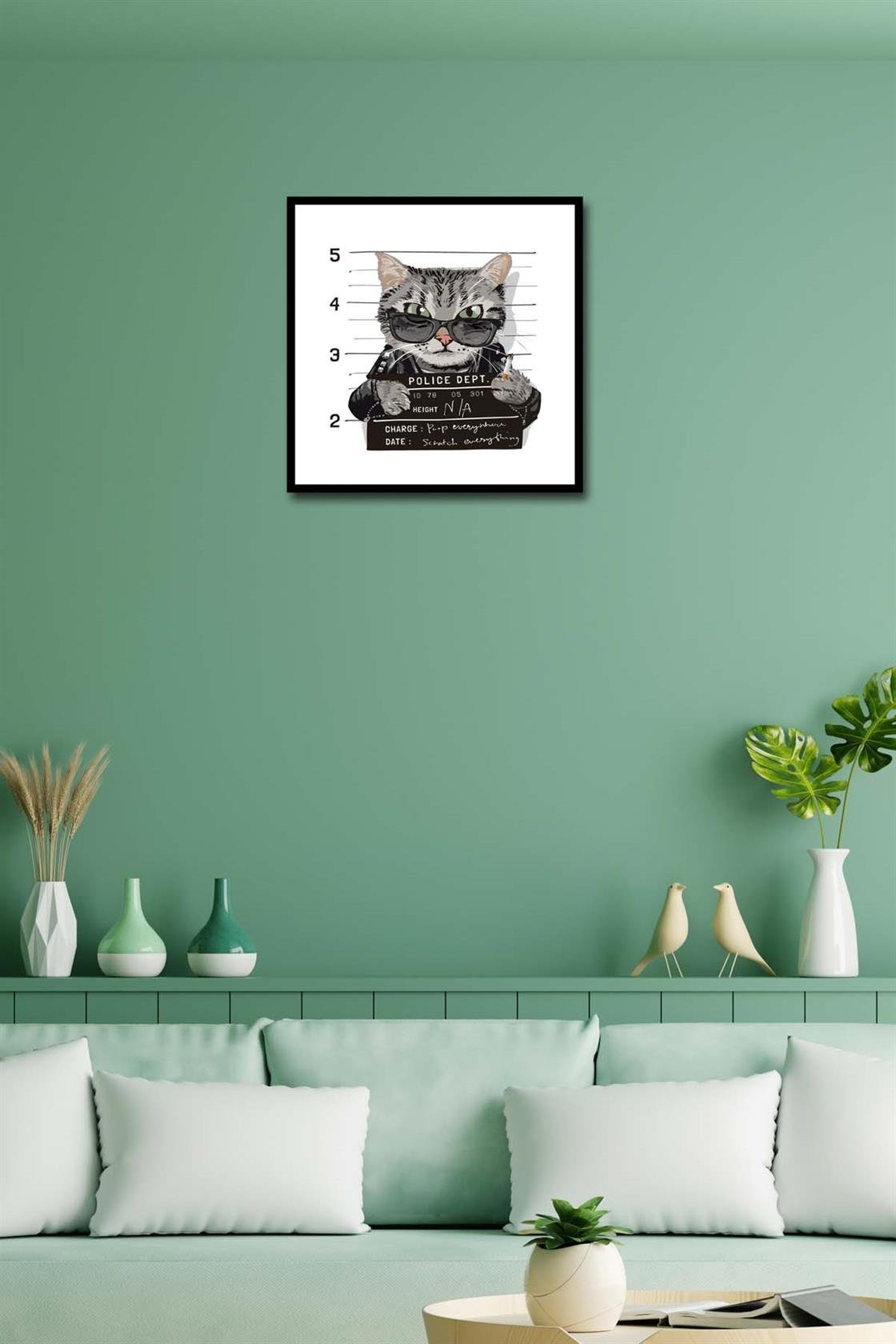 Suçlu Kedi Tasarımları Dijital baskı Tablolar