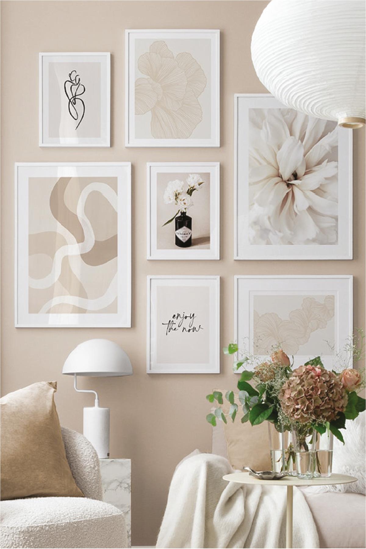 7 Parça Enjoy The Now Tarzında Tablo Seti