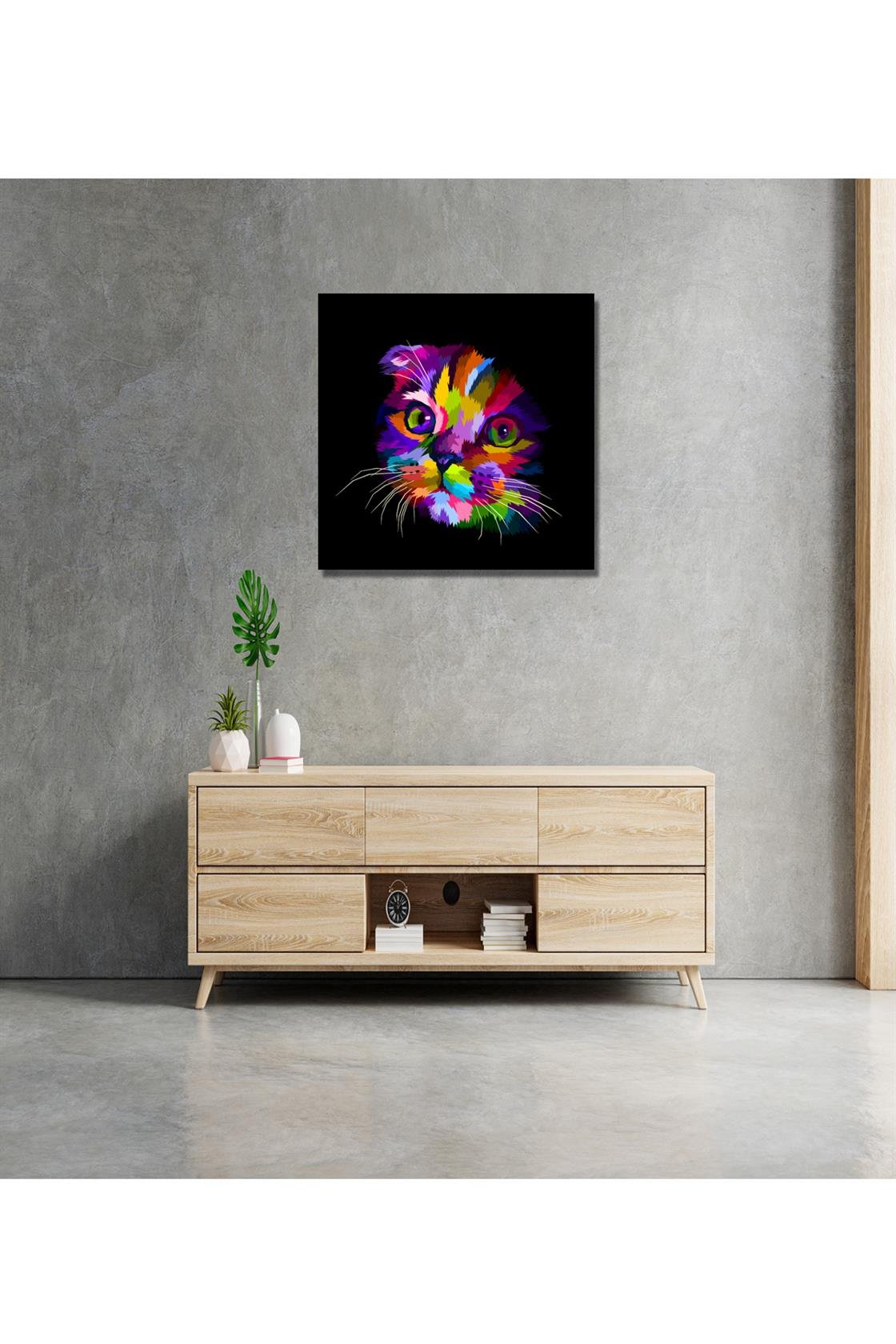 40x40 kedi tasarım tablo