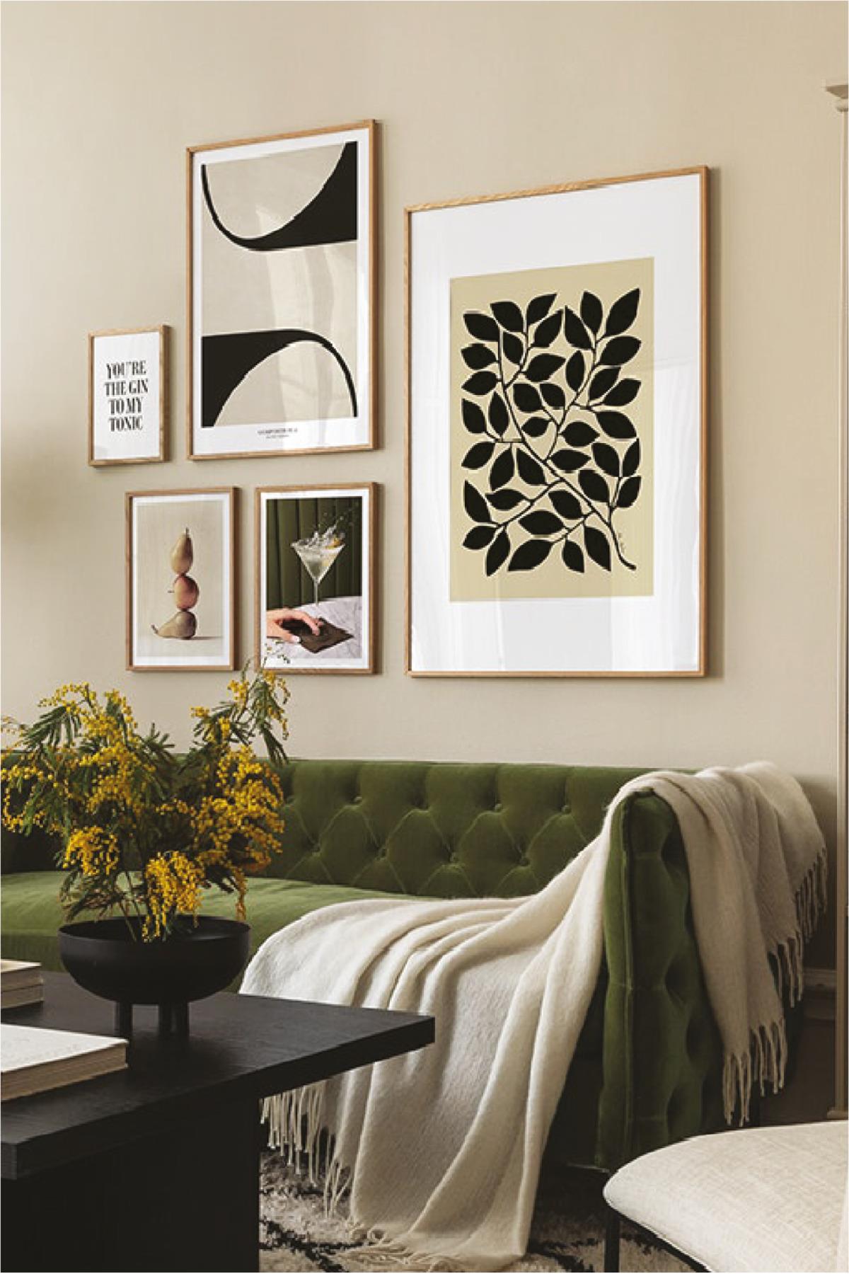 5 Parça You The Gın To My Toxıc Tarzında (AHŞAP ÇERÇEVE GÖRÜNÜMLÜ) Tablo Seti