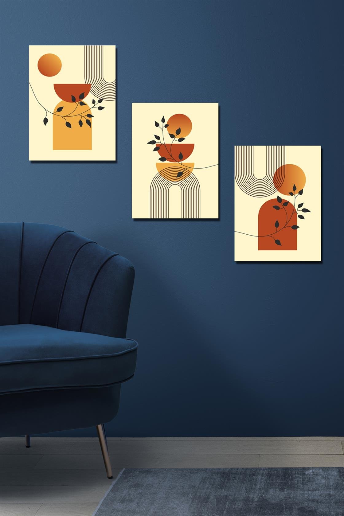 Sanatsal 3 parça tablo seti