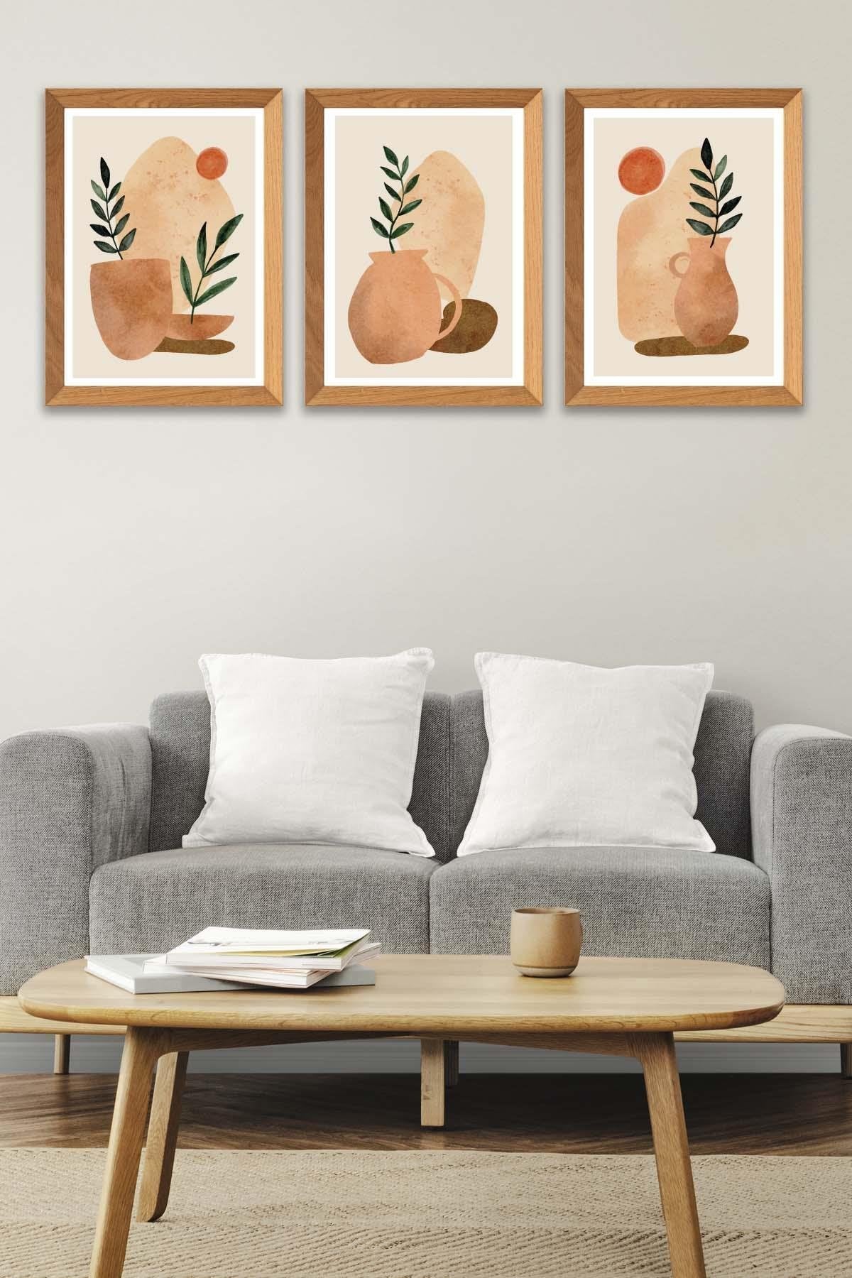 Bohem Ve Suluboya Tarzında Tablo Seti