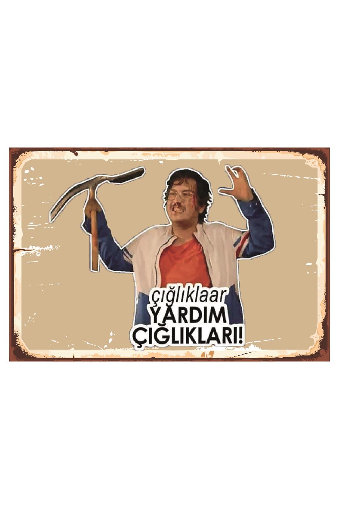 Çığlıklar Yardım Çığlıkları Ahşap Poster