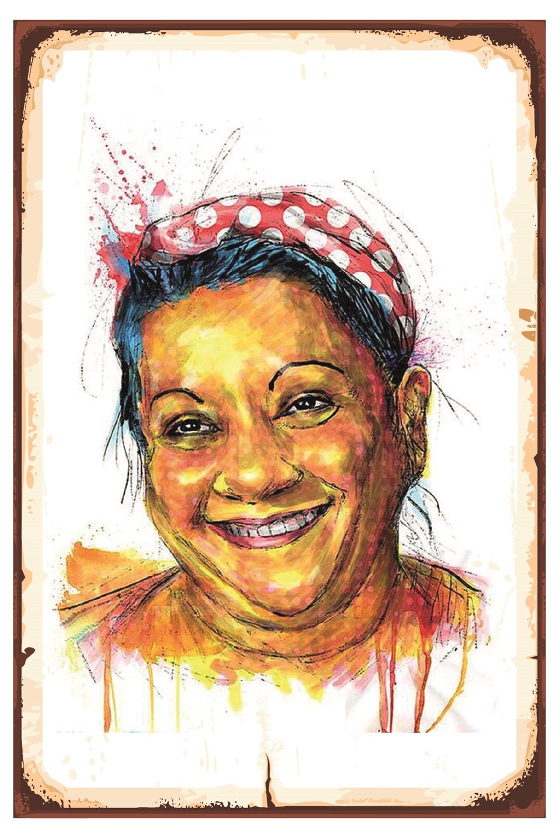 Adile Naşit Suluboya Tarzında Ahşap Poster