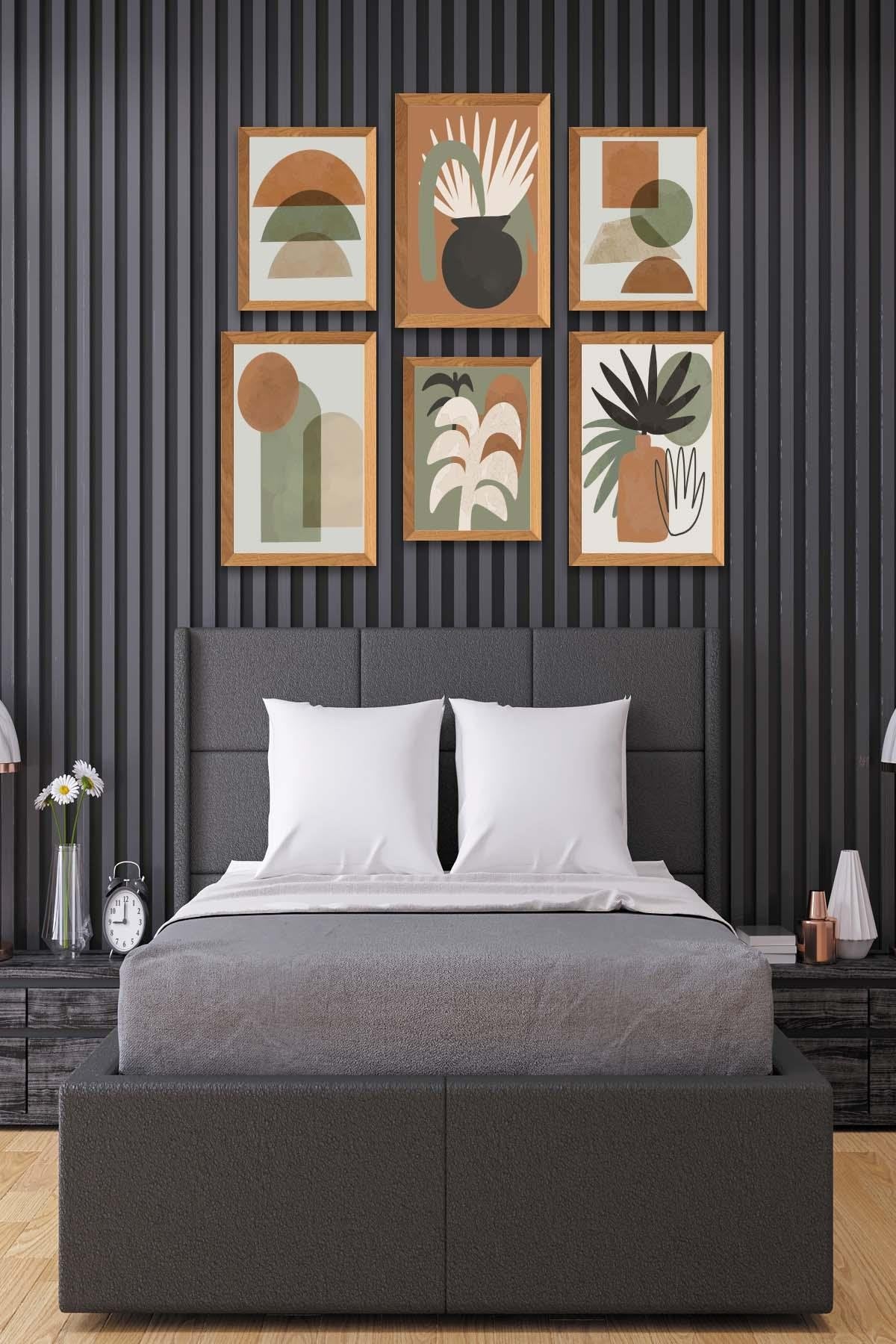 6 Parça Bohem Tarzında Tablo Seti