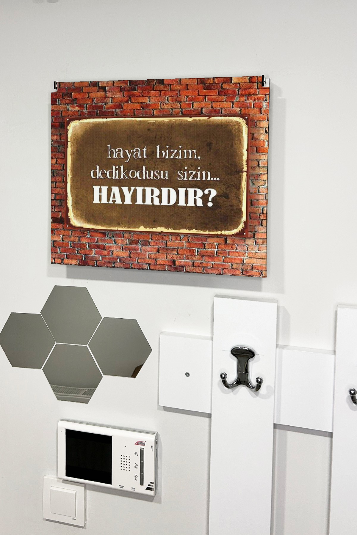 Hayat Bizim Dedikodusu Sizin Temalı Ahşap Sigorta Saklama Kutusu