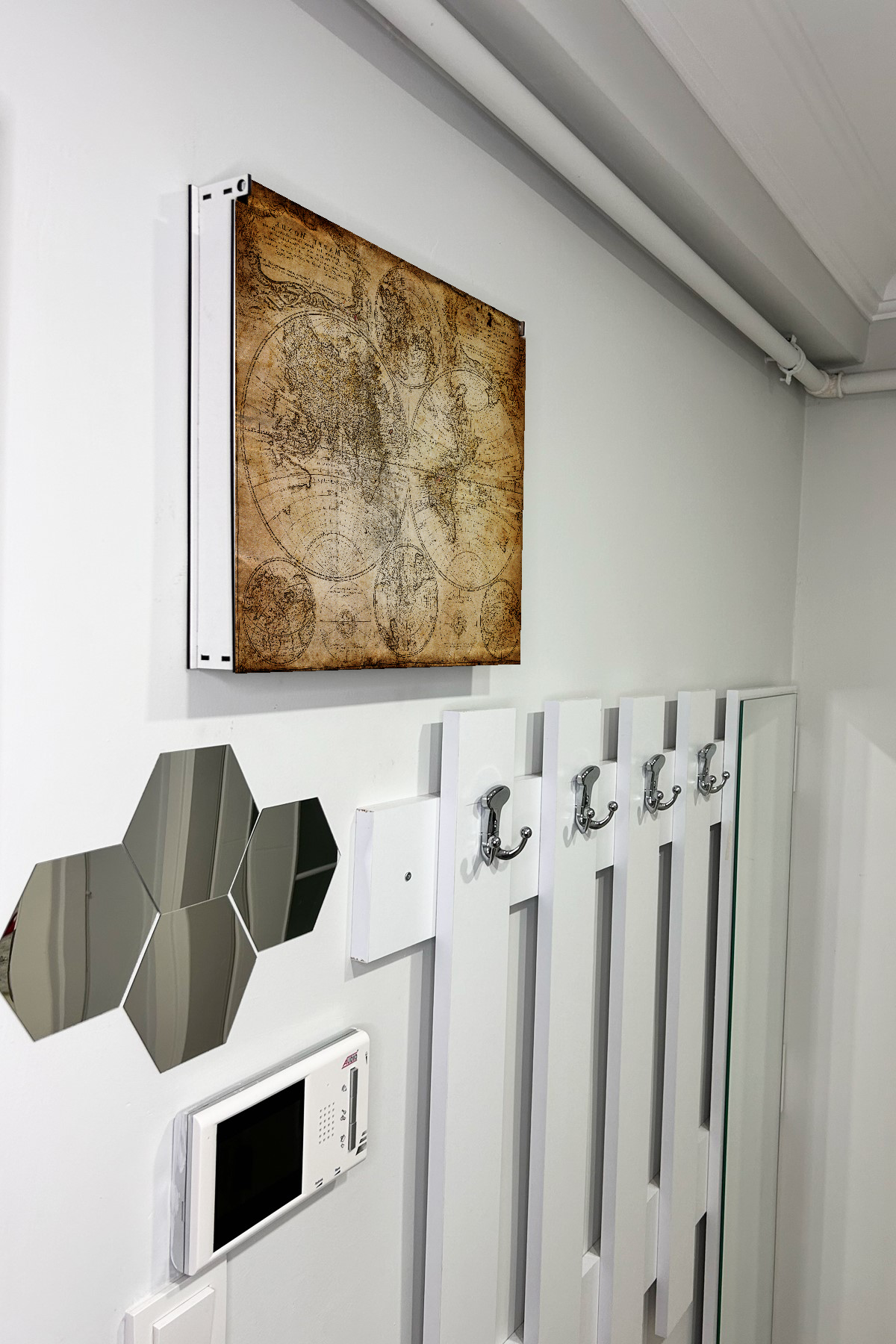 Piri Reis Harita Temalı Ahşap Sigorta Saklama Kutusu