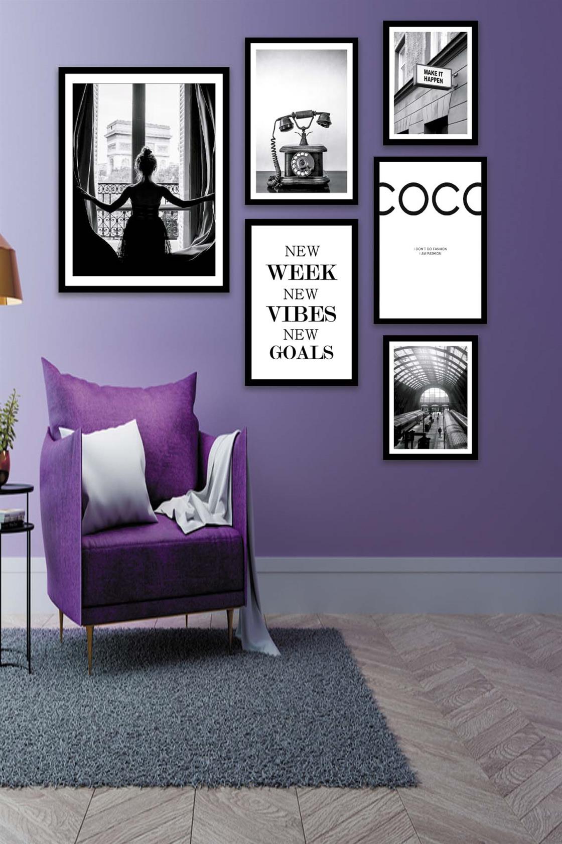 Modern Sanat Tasarım Temalı Tablo Seti