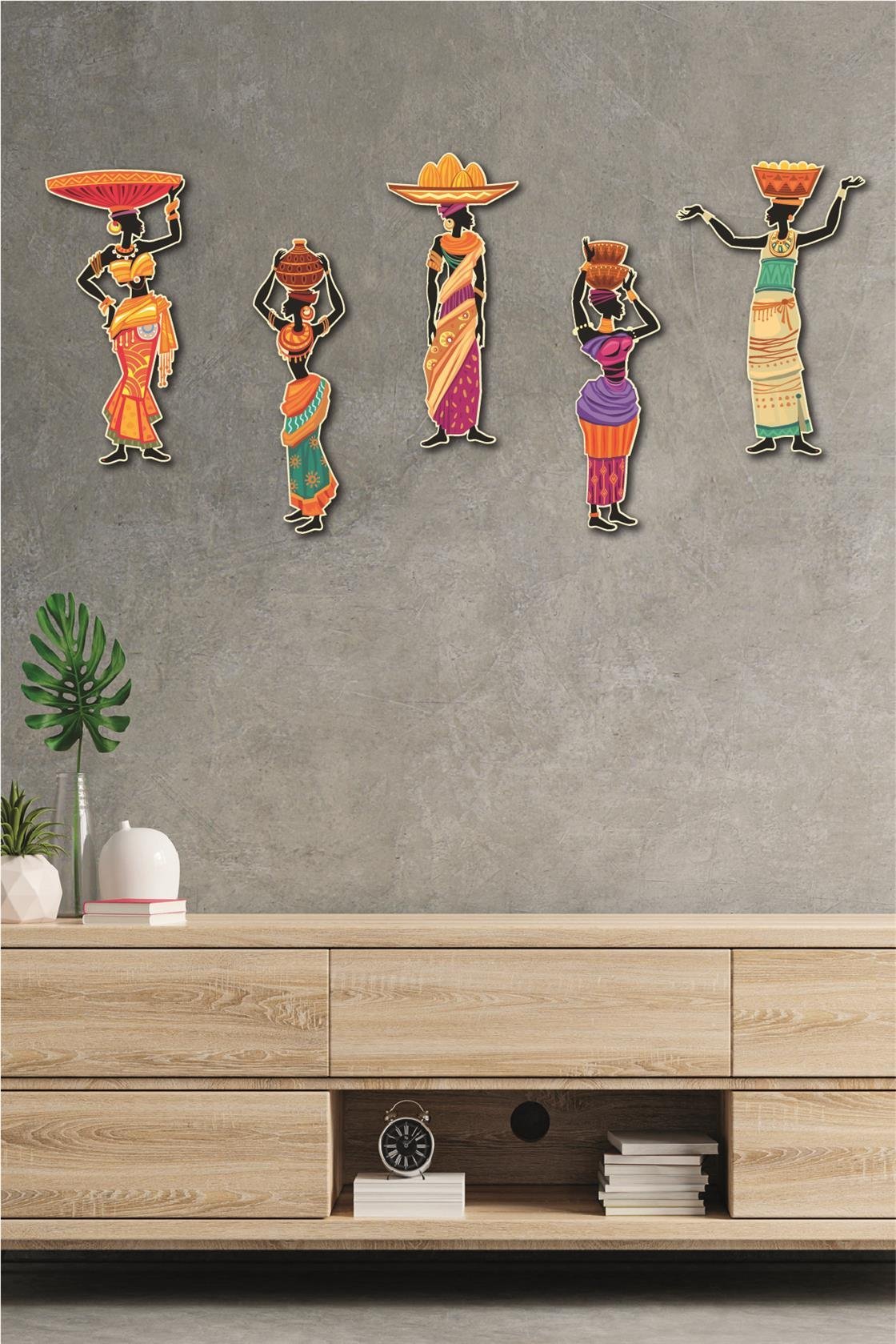 5 Parça Afrikalı Etnik Kadınlar