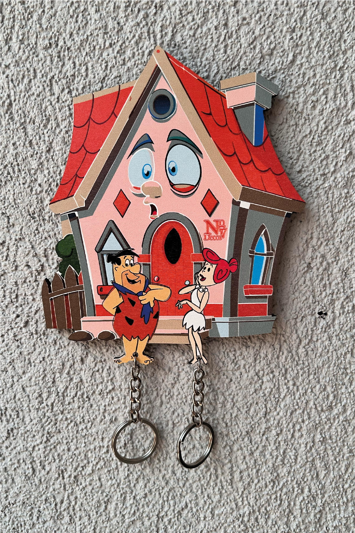 Kişiye Özel Çift & Aile İsimli Duvar Askılı Ahşap Anahtarlık