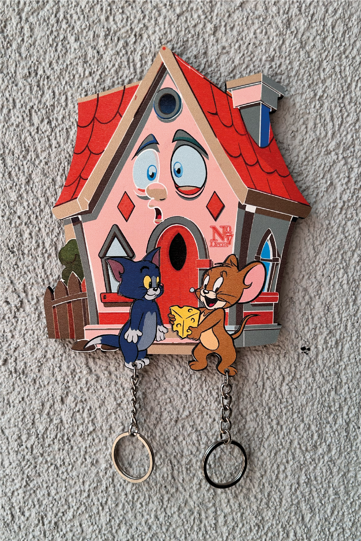 Kişiye Özel Çift & Aile İsimli Duvar Askılı Ahşap Anahtarlık