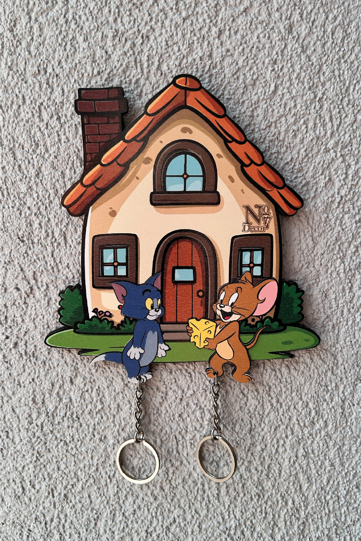 Kişiye Özel Çift & Aile İsimli Duvar Askılı Ahşap Anahtarlık