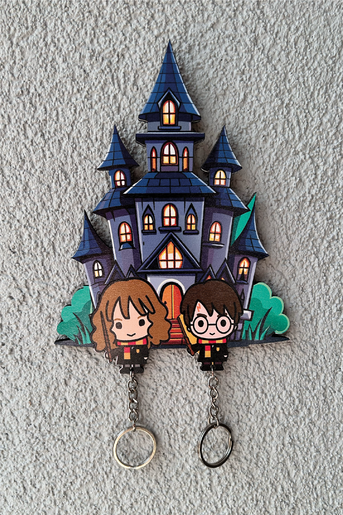 Kişiye Özel Çift & Aile İsimli Duvar Askılı Ahşap Anahtarlık