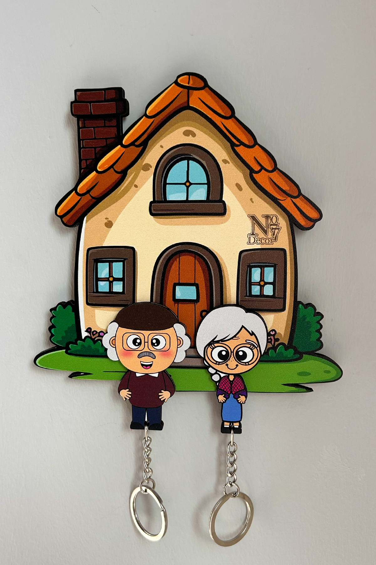 Kişiye Özel Çift & Aile İsimli Duvar Askılı Ahşap Anahtarlık