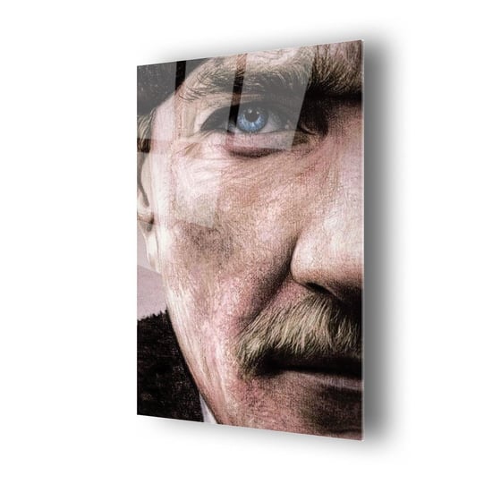 Atatürk Keskin Bakış Temalı Dayanıklı Cam Tablo