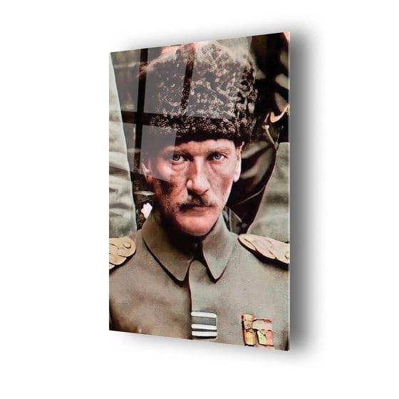 Atatürk Komutan Temalı Dayanıklı Cam Tablo