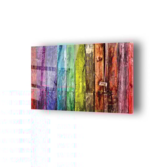 Boyalı Çit Temalı Cam Tablo