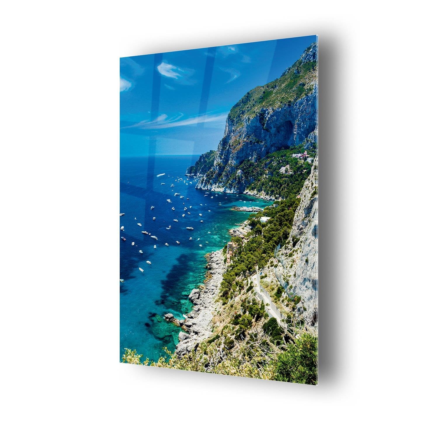 Deniz Manzarası Temalı Cam Tablo