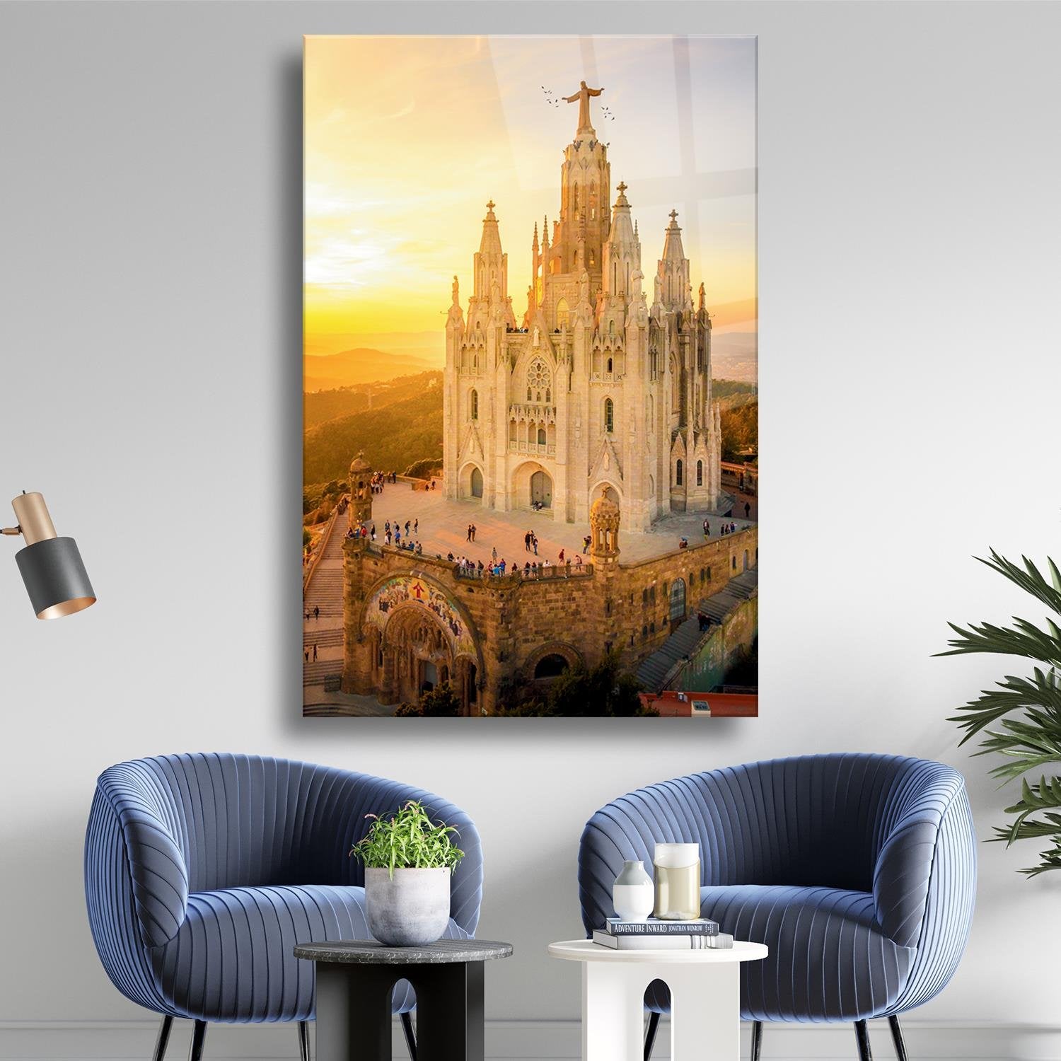 Katedral Temalı Cam Tablo