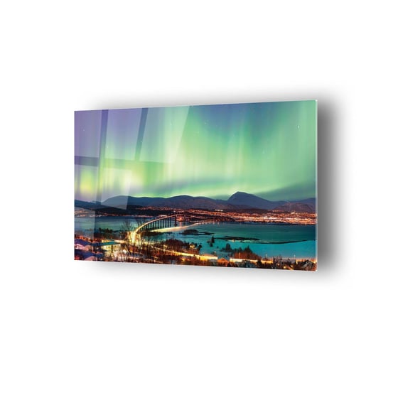 Kuzey Işıkları Temalı Cam Tablo