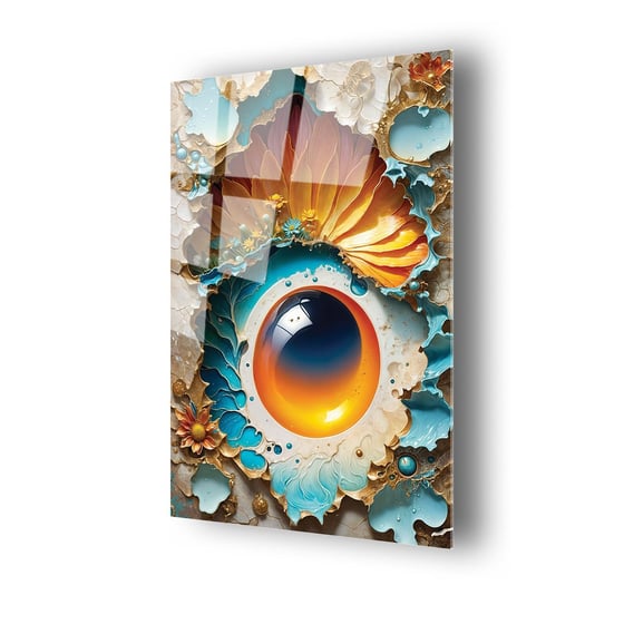 Modern Sanat Desenli Soft Renklerin Uyumu Cam Tablo