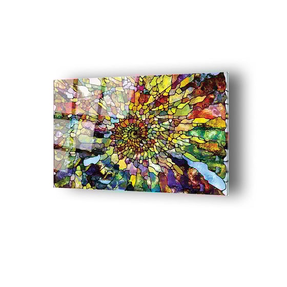 Renkli Mozaik Temalı Cam Tablo