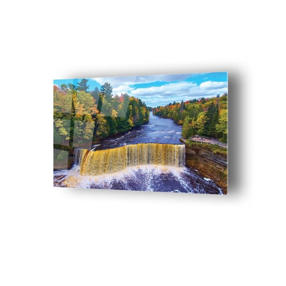 Şelale Orman Temalı Cam Tablo
