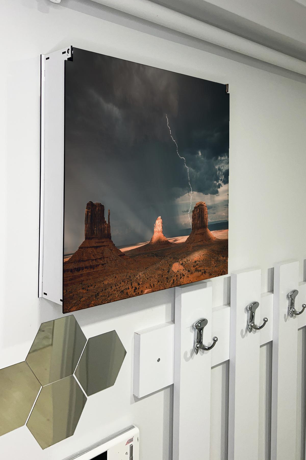 SİGORTA SAKLAMA KUTUSU AYNI ZAMANDA MANZARALI TABLOLAR 43X43 CM