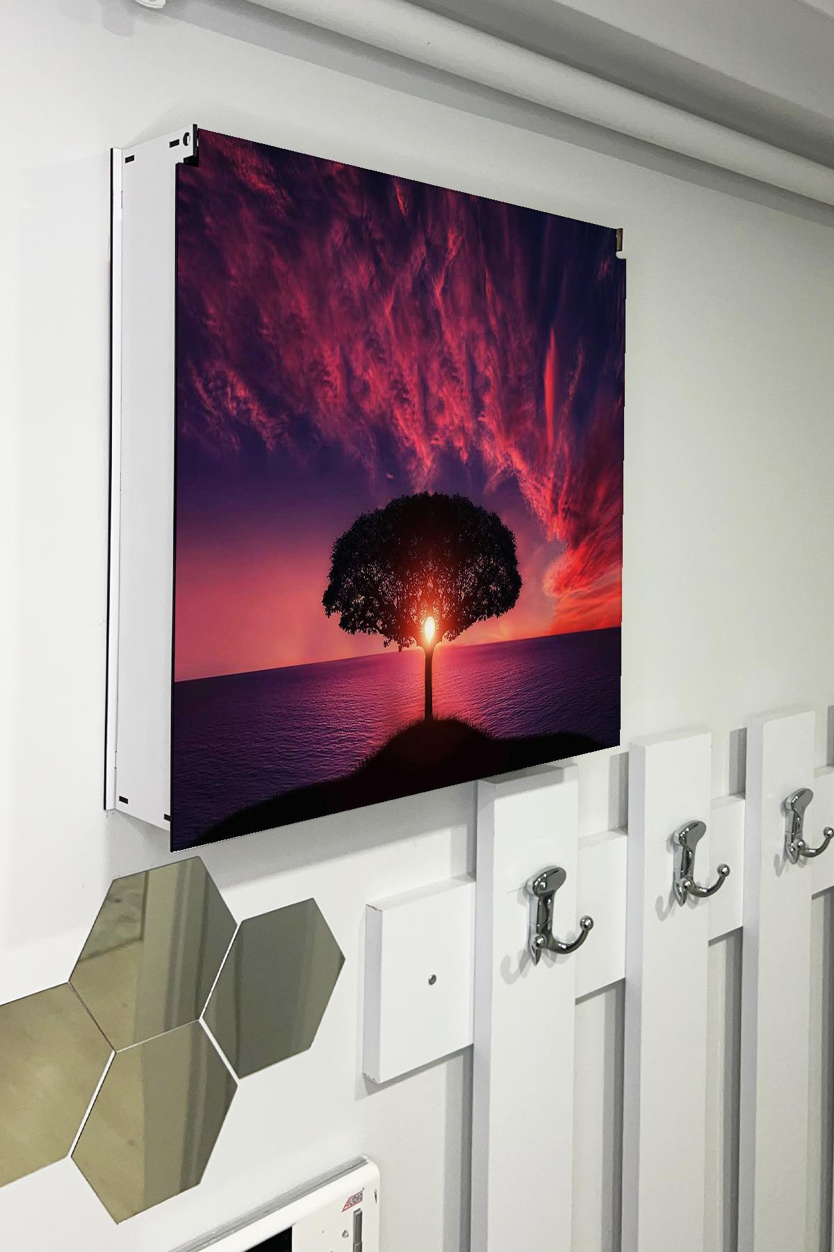 SİGORTA SAKLAMA KUTUSU AYNI ZAMANDA MANZARALI TABLOLAR 43X43 CM