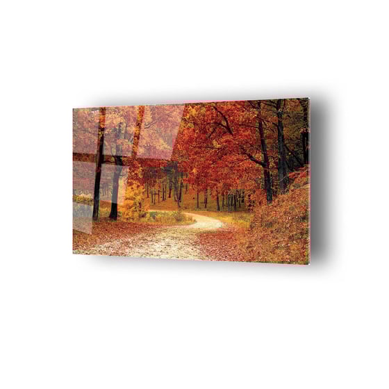 Sonbahar Ağaçları Temalı Cam Tablo