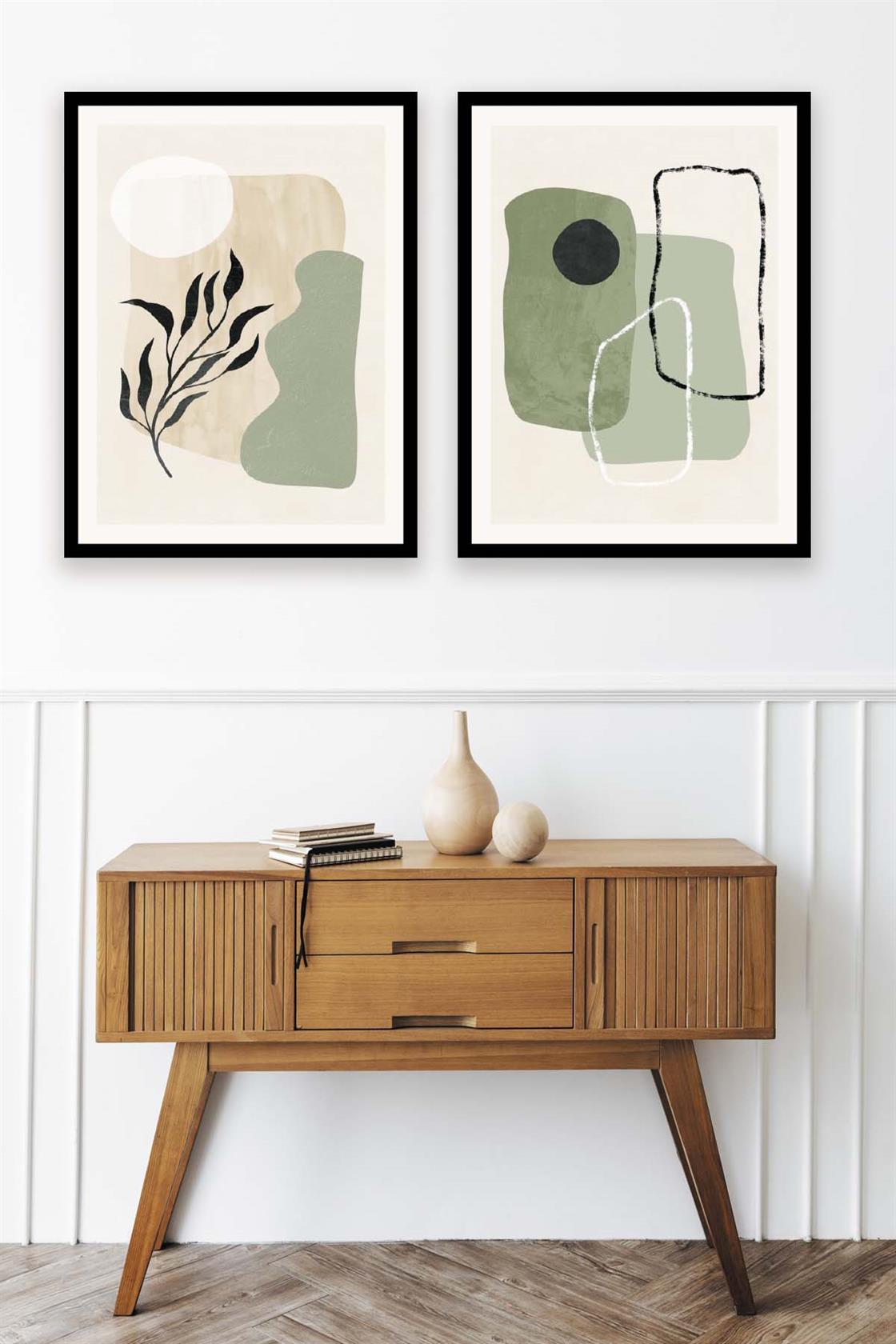 Soyut Suluboya Tarzında Tablo Seti