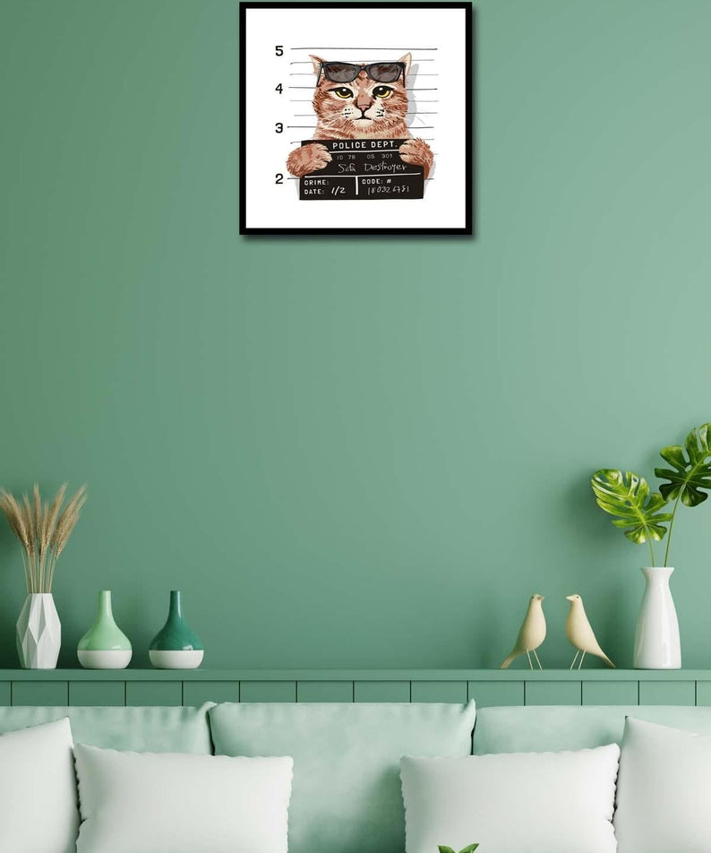 Suçlu Kedi Tasarımları Dijital baskı Tablolar