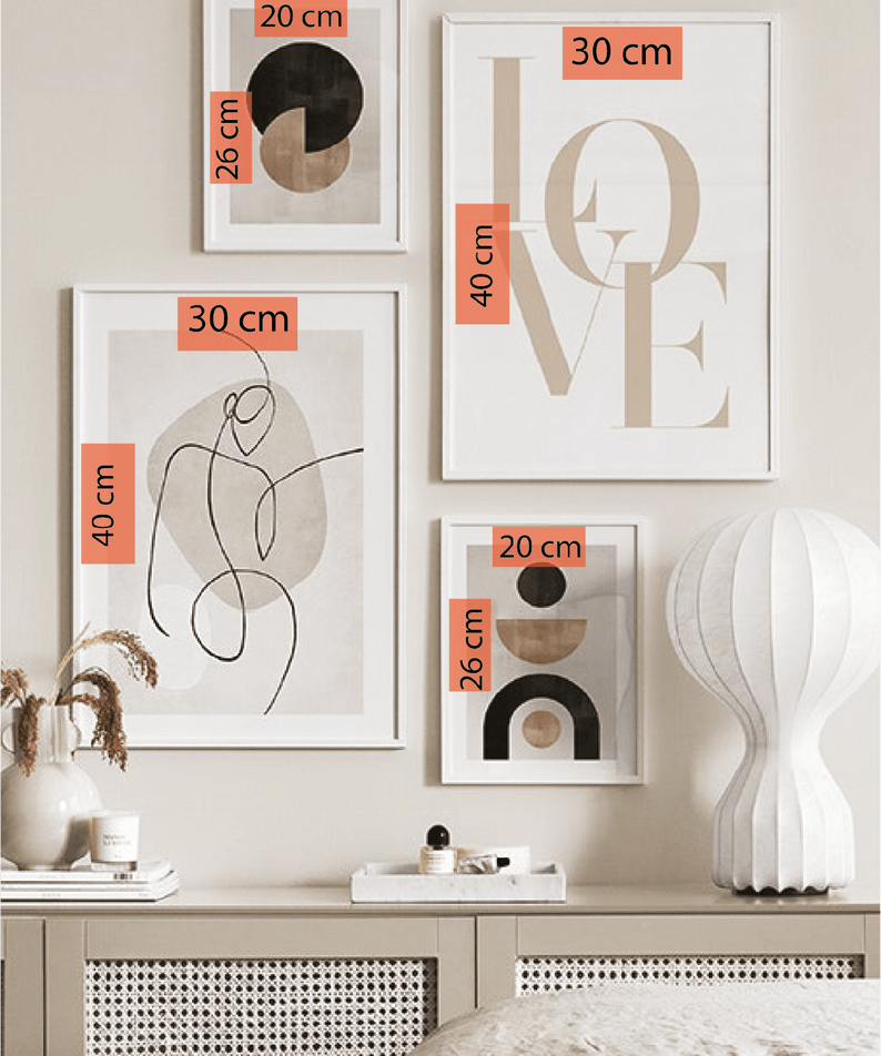 Love Ve Line Art Temalı Tablo Seti