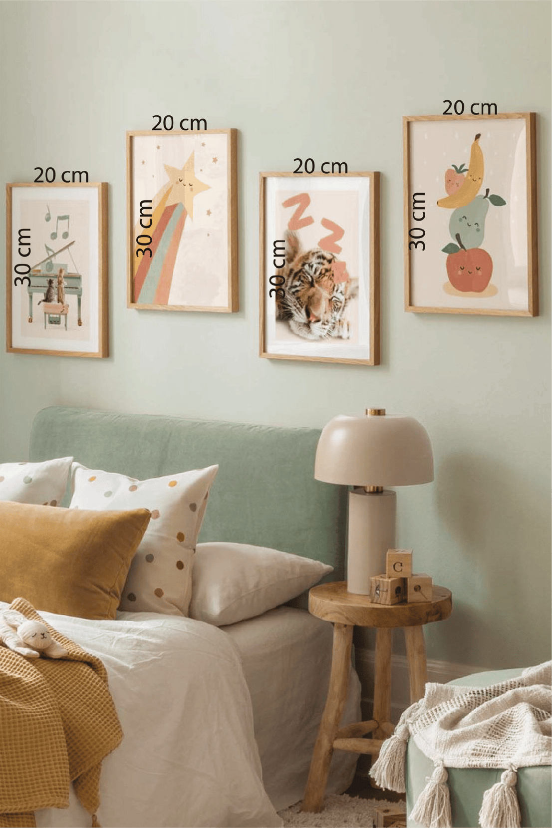 4 Parça Piano Ve Modern Sanatsal Tarzda Ahşap Çerçeve Görünümlü Tablo Seti