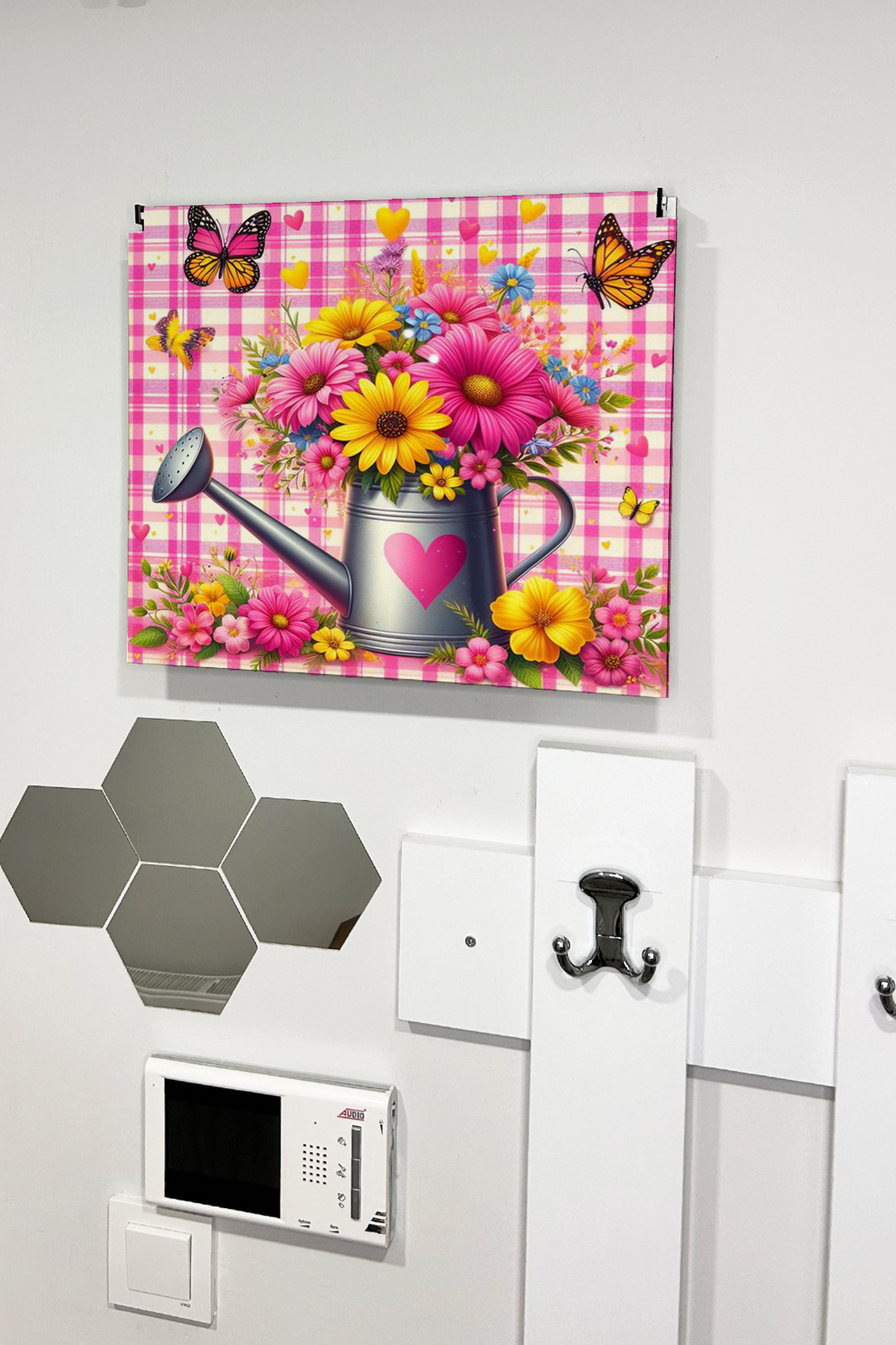 Vazo Görünümlü Çiçek Sulama Temalı Ahşap Sigorta Saklama Kutusu