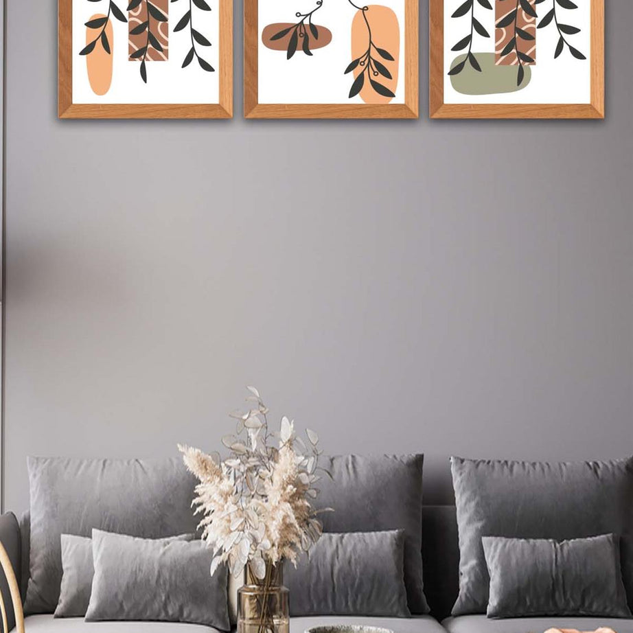 3 Parça Modern Tarzda Bohem Kadın Tasarım Uv Baskı Mdf Tablo Seti