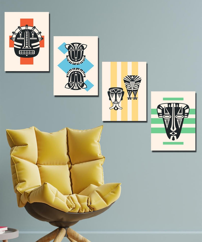 4 parça 30x40 poster tablo seti