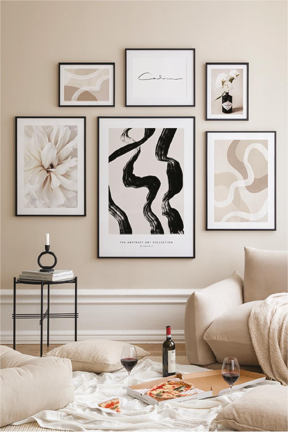 6 Parça Siyah Beyaz Gül Ve Siyah Şekil Tarzında (SİYAH ÇERÇEVE GÖRÜNÜMLÜ) Tablo Seti 6 Parça Siyah Beyaz Gül Ve Siyah Şekil Tarzında (SİYAH ÇERÇEVE GÖRÜNÜMLÜ) Tablo Seti