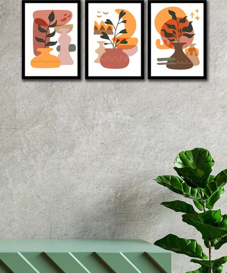 3 Parça Bohem Tarzda Tablo Seti