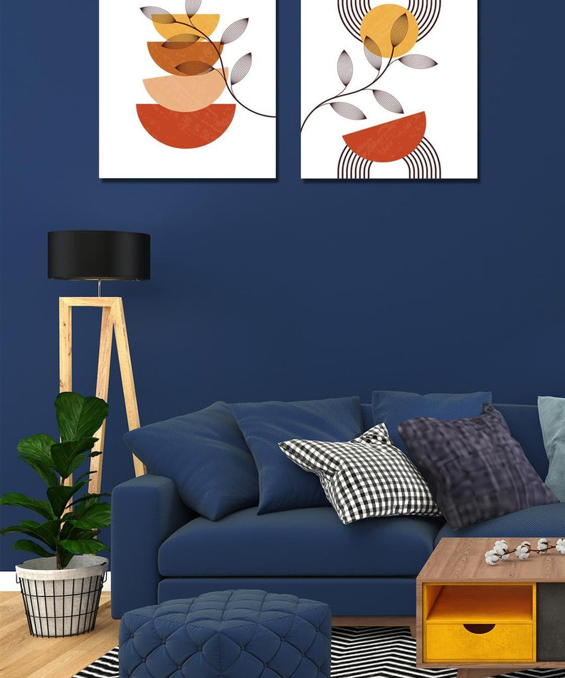 Boho tarzında 2'li tablo seti