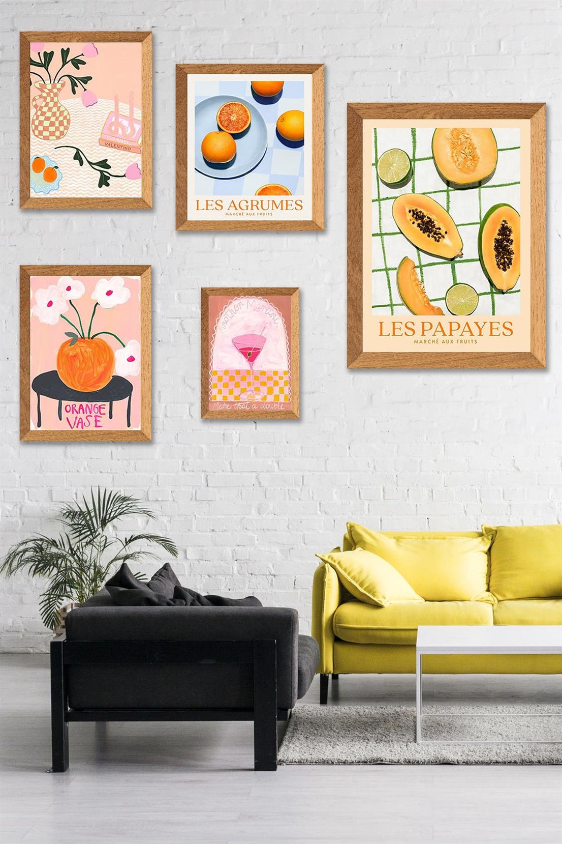 Orange Vase Wall Decor