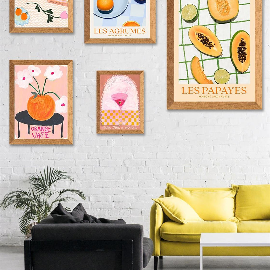 Orange Vase Wall Decor