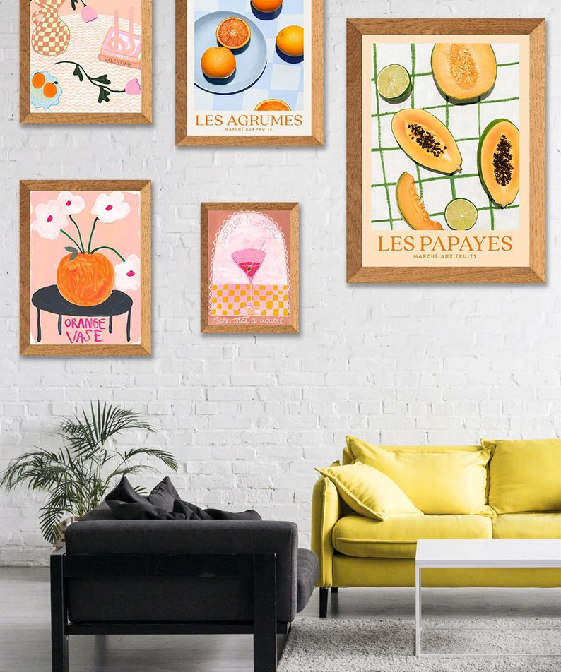 Orange Vase Wall Decor
