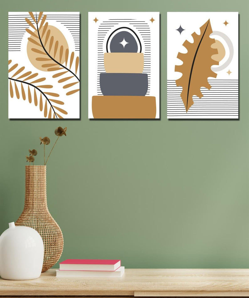 3 Parça dijital baskı sanatsal tablo seti